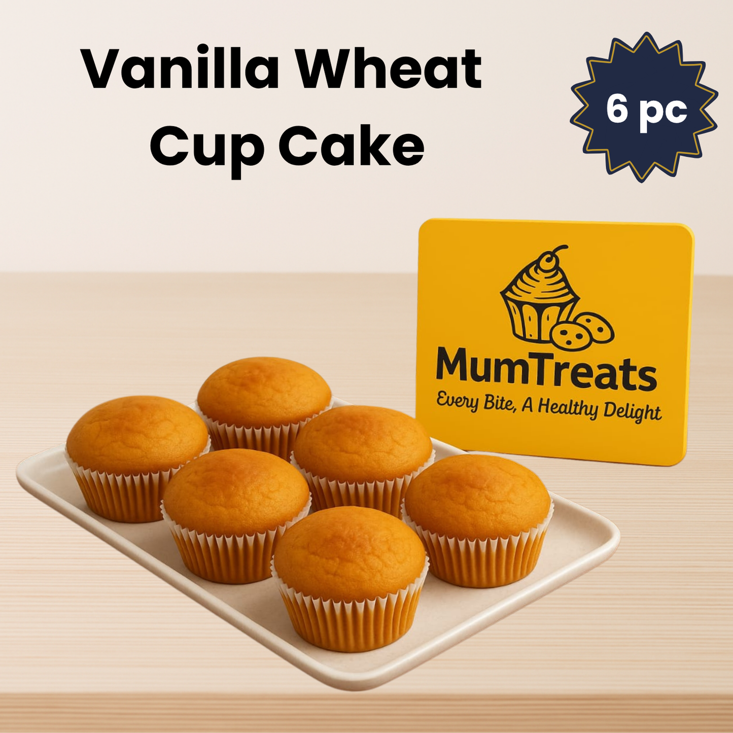 Vanilla Wheat Cup Cake - 6 pcs