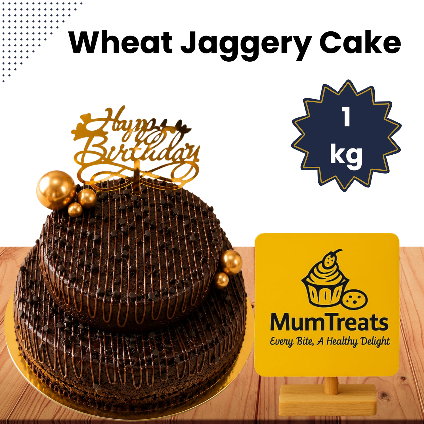 Wheat Jaggery Chocolate Cake - 1 KG