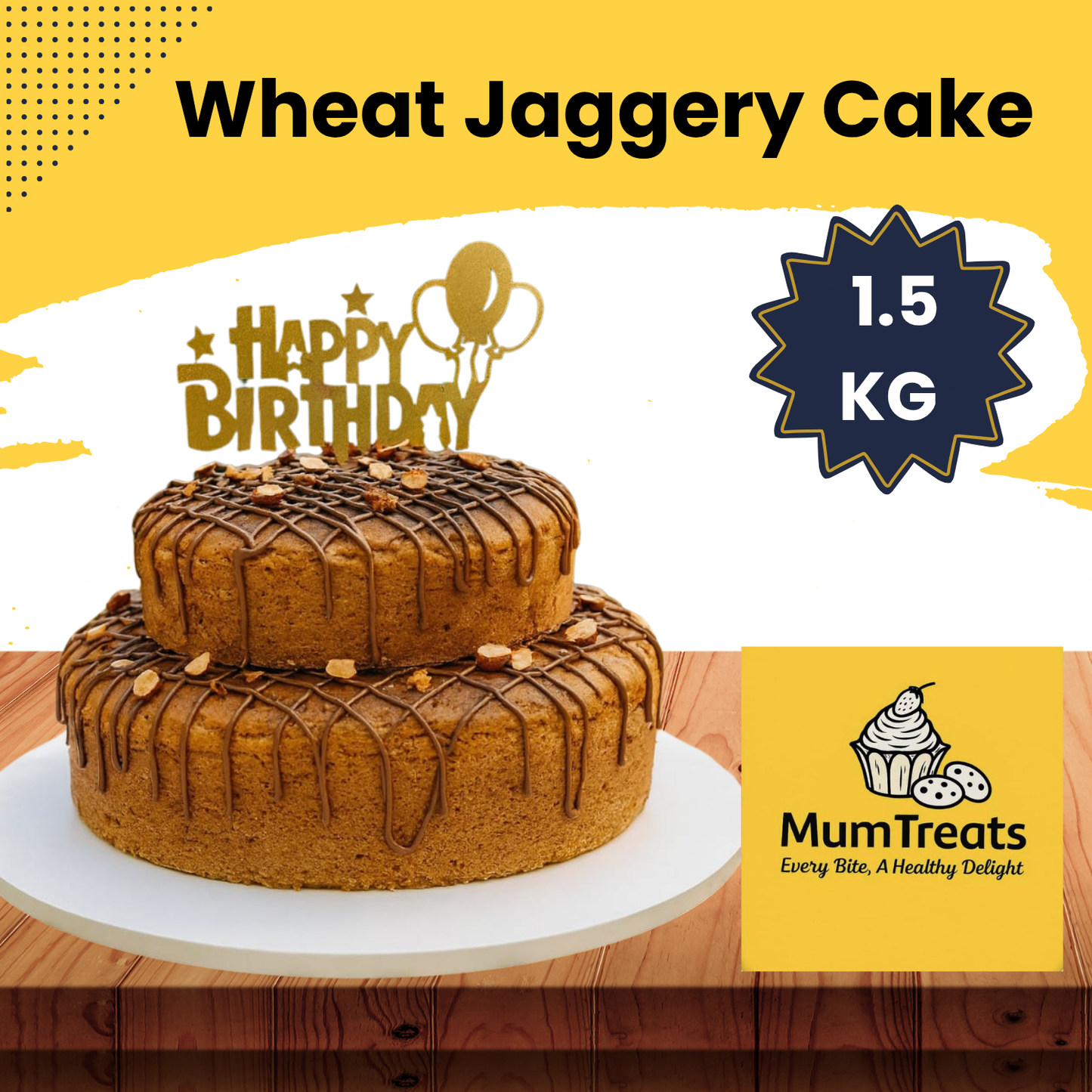 Vanilla Wheat Jaggery Cake - 1.5 KG