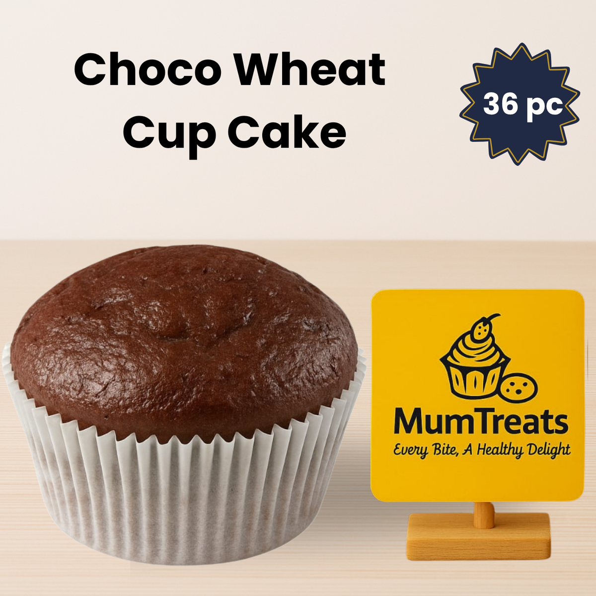 Choco Wheat Cup Cake - 36 pcs