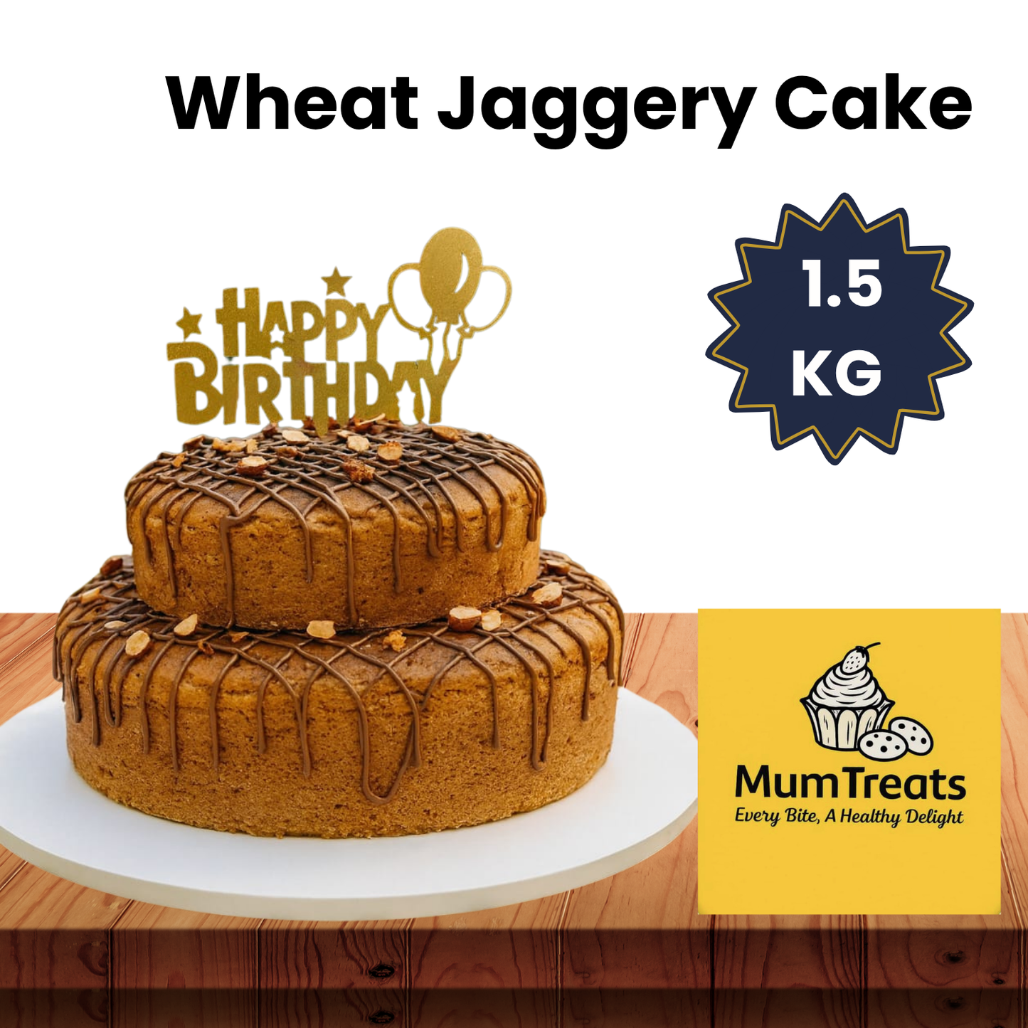 Vanilla Wheat Jaggery Cake - 1.5 KG