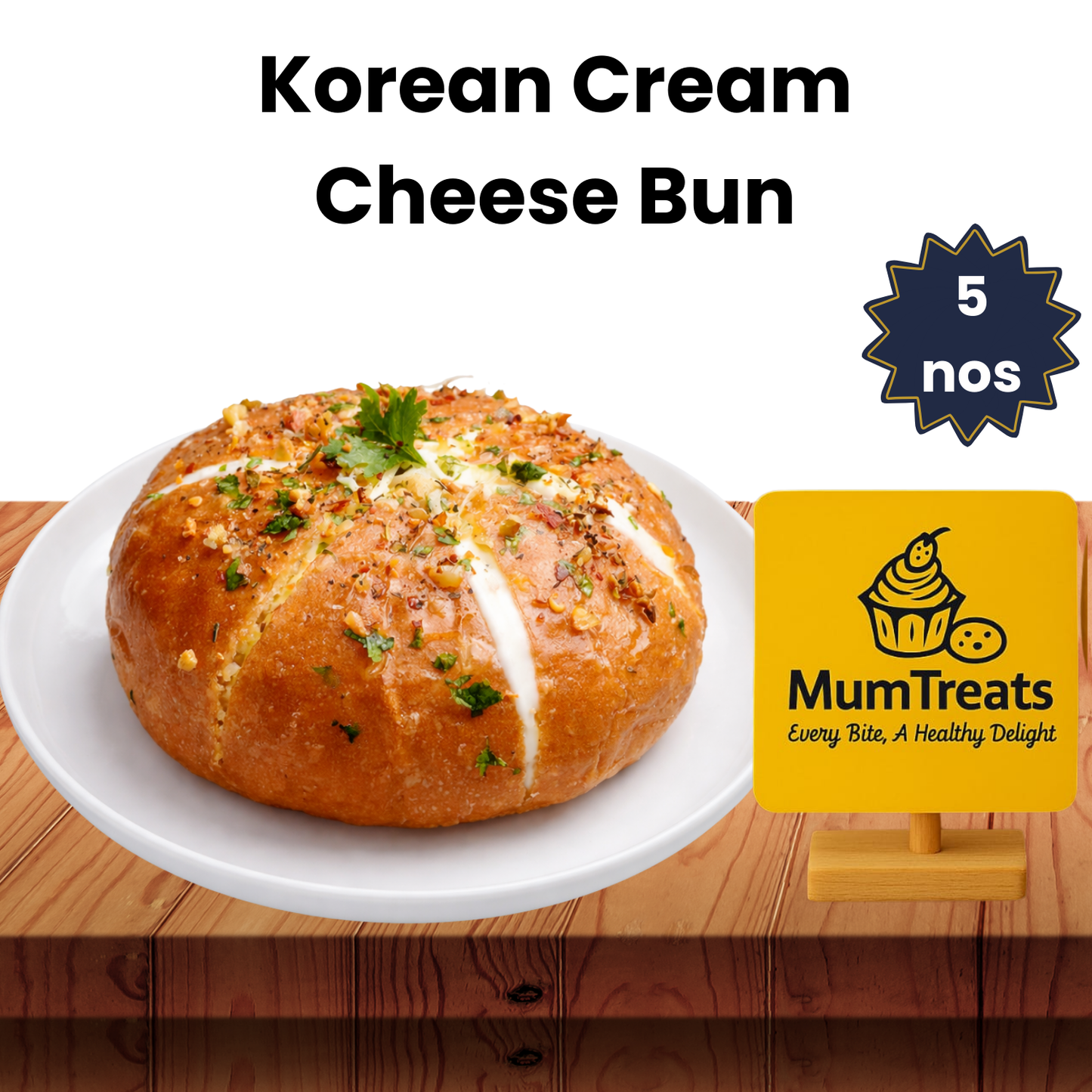 Korean Cream Cheese Bun - 5 nos