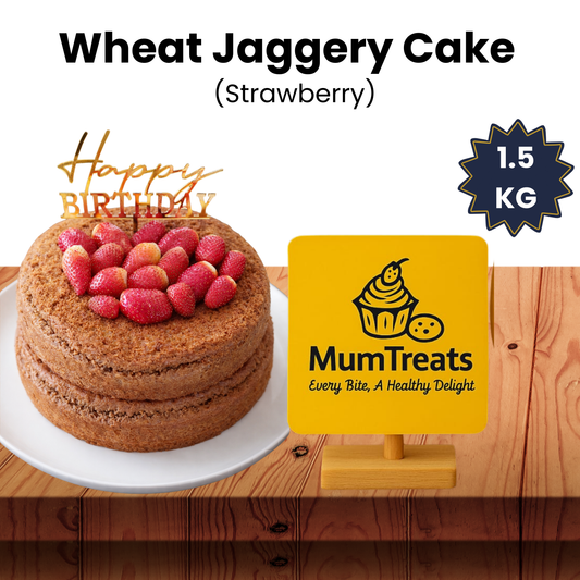 Strawberry Wheat Jaggery Cake - 1.5 KG